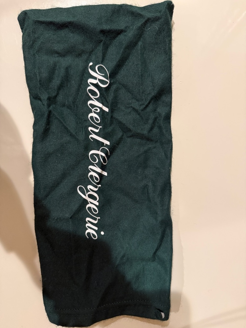 Robert Clergerie Deep Green Fabric Logo Pouch